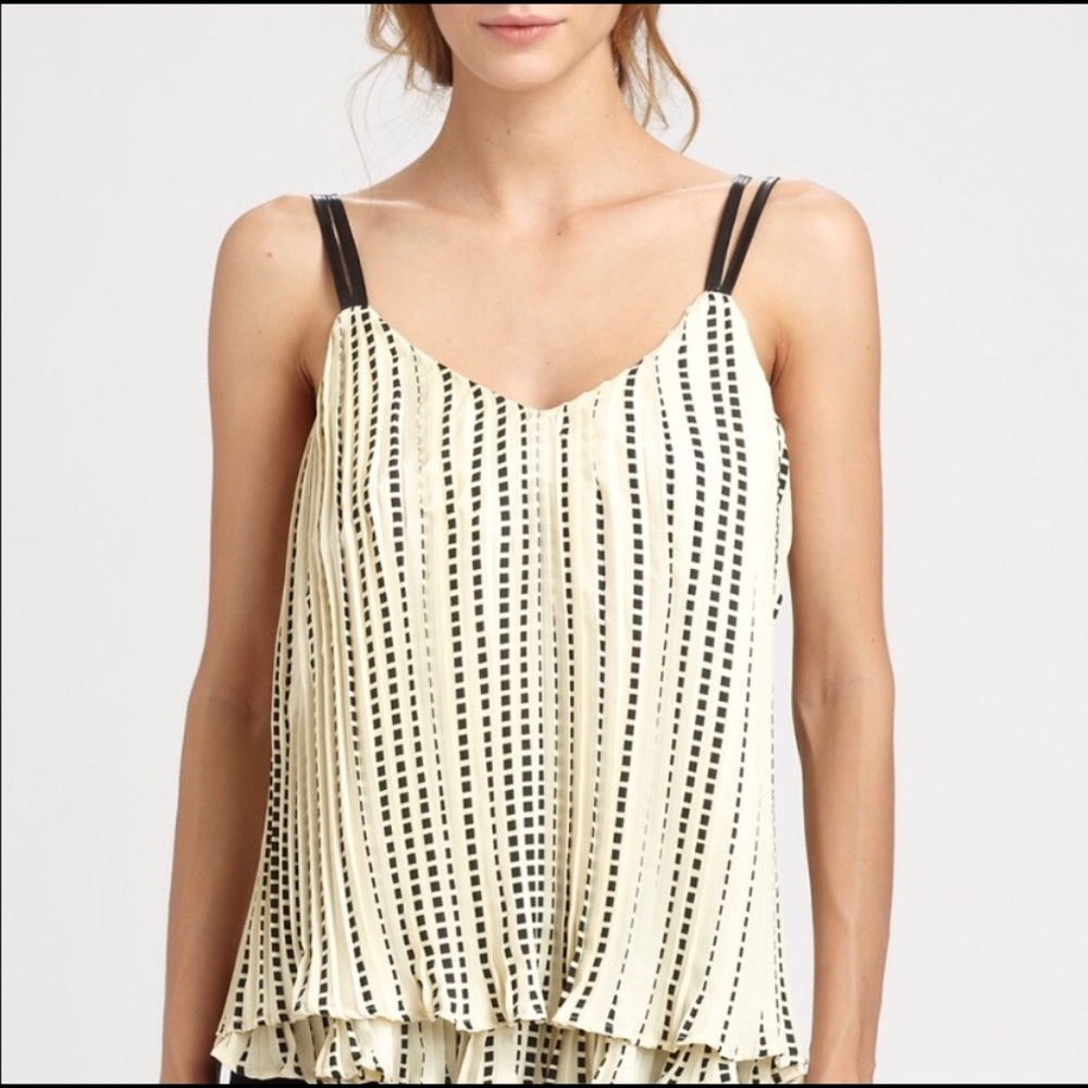 PJK Patterson J Kinkaid pleated tank- M